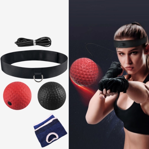 

Head-Mounted Boxing Speed Reaction Ball Home Fighting Vent Ball, Specification: Red + Black Upgrade+Storage Bag+Gloves