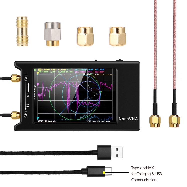 NanoVNA-H4 4 Inch Full View LCD Screen 50Khz-1.5Ghz VNA HF VHF UHF UV Vector Network Analyzer
NanoVNA-H4 4 Inch Full View LCD Screen 50Khz-1.5Ghz VNA HF VHF UHF UV Vector Network Analyzer