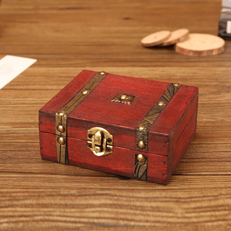 

Antique Wooden Double Belt Jewelry Box，Specification： Original Buckle