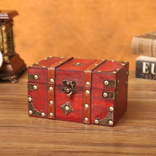 

Antique Square Jewelry Storage Box Film And Television Props Wooden Box，Specification： 6266 Small