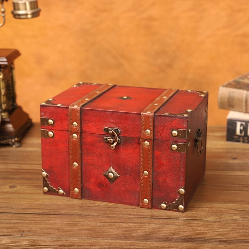 

Antique Square Jewelry Storage Box Film And Television Props Wooden Box，Specification： 6266 Large