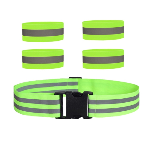 

Reflective Elastic Band Suit Night Running Construction Site Traffic Safety Reflective Equipment,Style: 1 Belt+4 Arm Strap