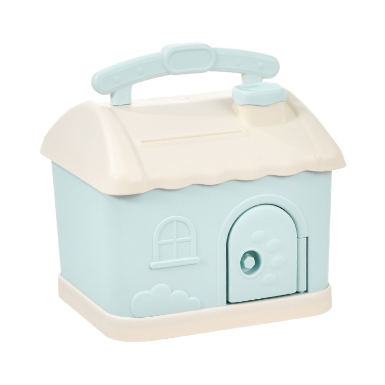 

Children Cartoon Desired Storage Piggy Bank(Small House Blue)