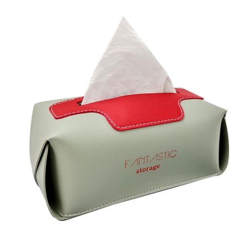 

SJM0041 Car PU Paper Tissue Box Hotel Napkin Paper Box Toilet Paper Box(Aqua Green)