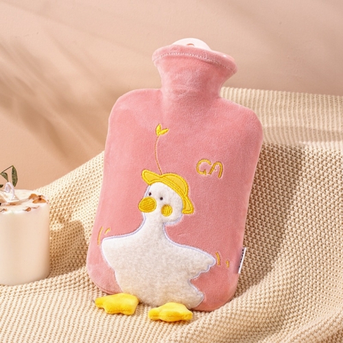 

Little Duck Winter Hot Water Bottle Water Injection Hand Warmer Leak-Proof And Explosion-Proof Hot Water Bottle 500ml(Pink)