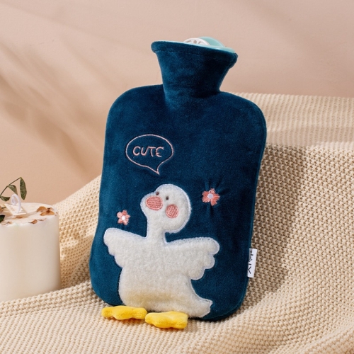 

Little Duck Winter Hot Water Bottle Water Injection Hand Warmer Leak-Proof And Explosion-Proof Hot Water Bottle 500ml(Blue)