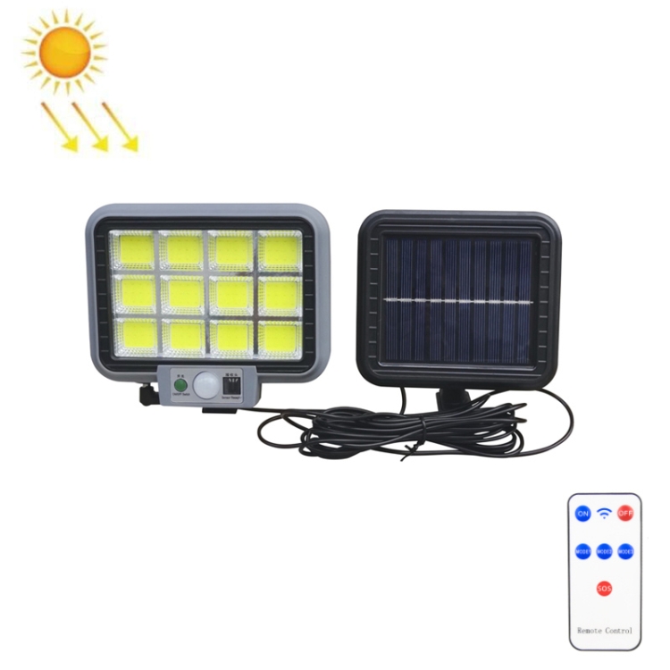 

12 x 12 COB Outdoor Waterproof Solar Split Type Wall Light Human Induction Garden Corridor Household Street Light
