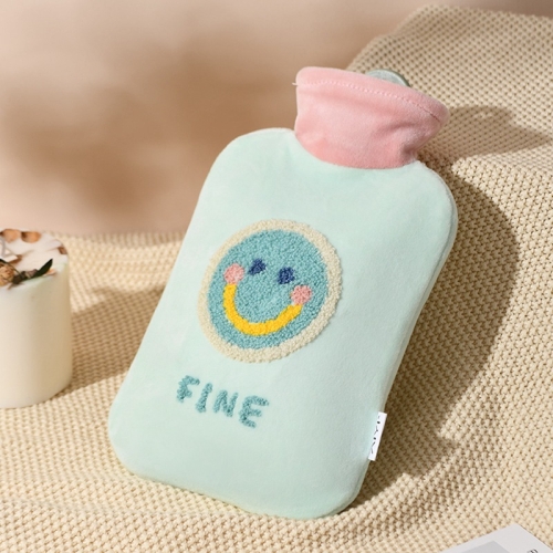 

Winter Water Injection Warm Water Bag Plush Hand Warmer, Capacity： 500ml(Light Blue)