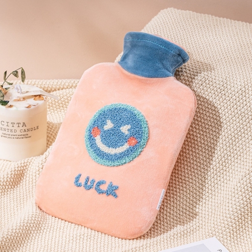 

Winter Water Injection Warm Water Bag Plush Hand Warmer, Capacity： 1000ml(Pink)