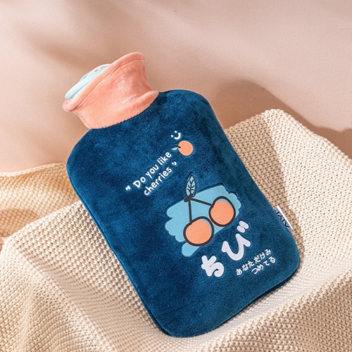 

Winter Water Injection Warm Hand Treasure Thickened Fruit Cartoon PVC Warm Water Bag, Size (including packaging): 500ml(Blue)