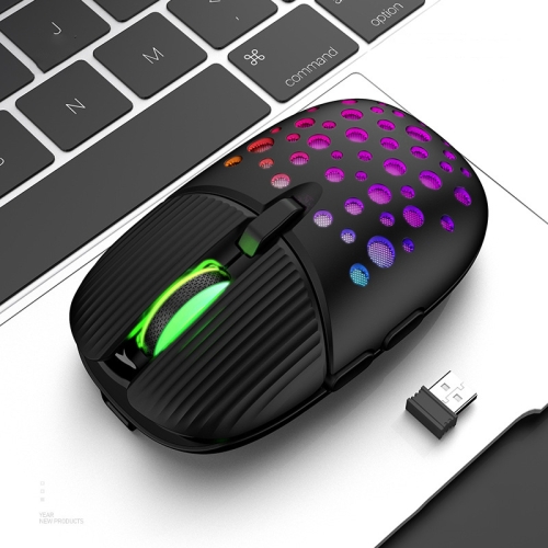 

K-Snake BM900 6 Keys 2.4G Wireless Charging Beetle Mouse Glowing Gaming Mouse(Black)