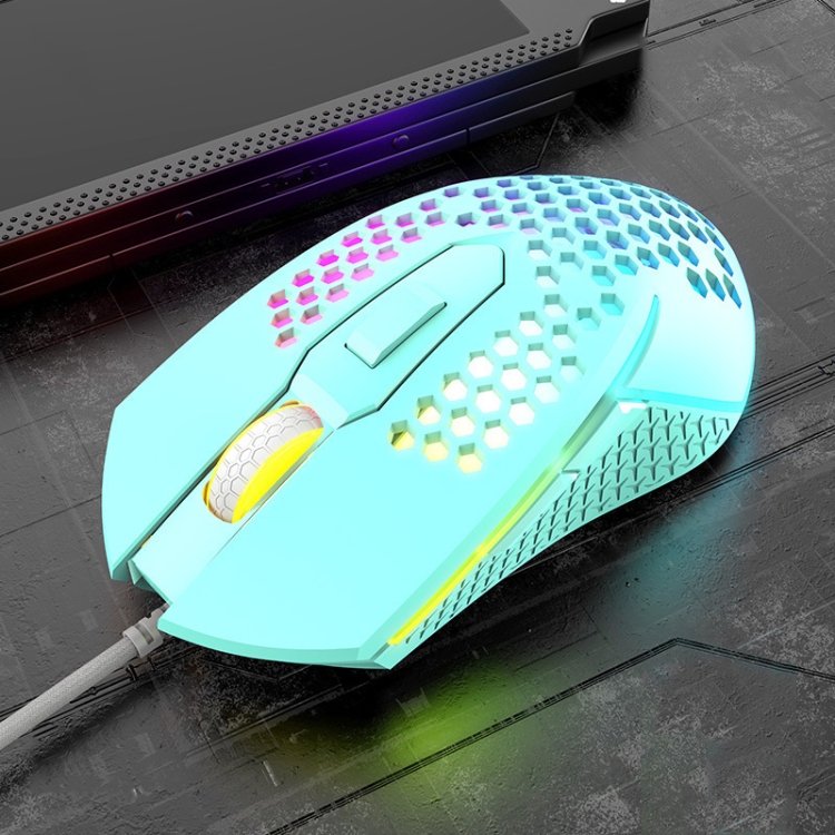 

K-Snake X8 6 Keys Wired Luminous Mouse Precise Positioning Gaming Mouse, Cable Length: 1.5m(Green)