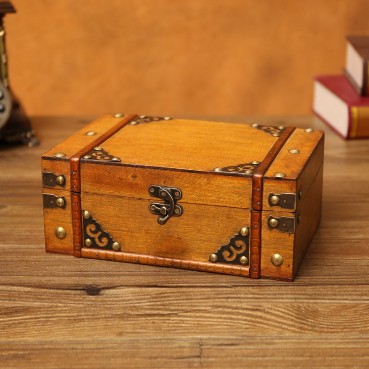 

Antique Distressed Cosmetic Storage Box Dressing Table Props For Shooting Scenes，Specification： 6280-01