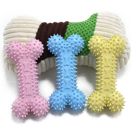 

3 PCS Pet Toys TPR Bite Resistance Dog Supplies Cotton Rope Cloth Toys, Specification: Big Bones(Random Color Delivery)