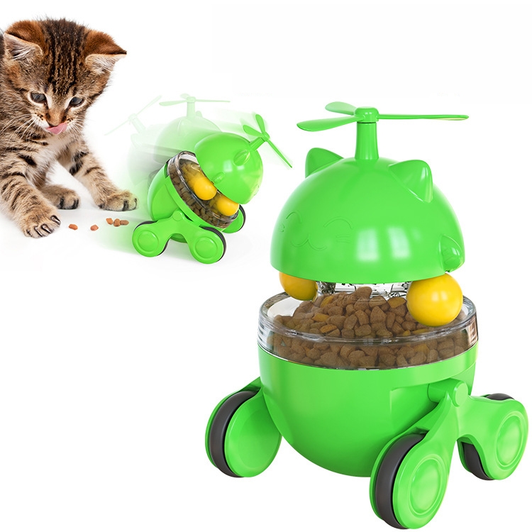 

Tumbler Cat Turntable Leaking Food Ball Funny Cat Toy Pet Supplies(Green)
