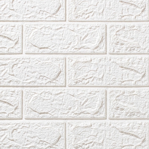 

5 PCS 3D Stereo Self-Adhesive Foam Brick Wall Stickers Waterproof And Moisture-Proof Wipeable Stickers, Specification: Strong Glue White 70x77cm