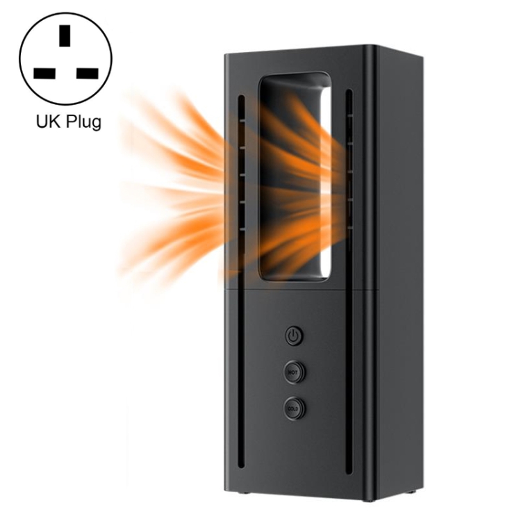 

700W Desktop Leafless Heater Mini Household Small Heater Cooling and Heating Fan(UK Plug)