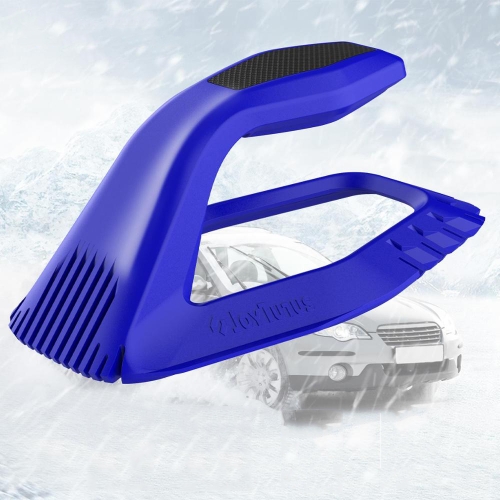 

2 PCS JOY1U1US 4-In-1 Car Ice Scraper Winter Multifunctional Snow Shovel For Car Auto SUV Windshield Cleaning Accessories(Blue)