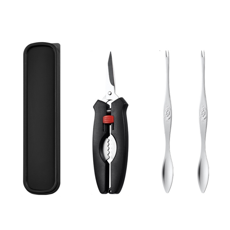 

Crab Tool 304 Stainless Steel Crab Fork Crab Scissors Crab Needle,Style: 2 Fork 1 Knife 1 Box