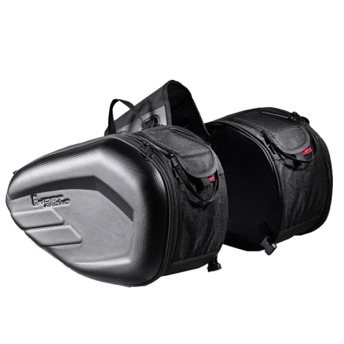 

GHOST RACING GR-MAB01 Motorcycle Saddle Bag Locomotive Bilateral Helmet Travel Cycling Bag(Black)