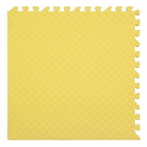 

10 PCS Household Children Bedroom Stitching Leaf Pattern Thick Foam Crawling Mat, Size: 30x1.0cm(Yellow)