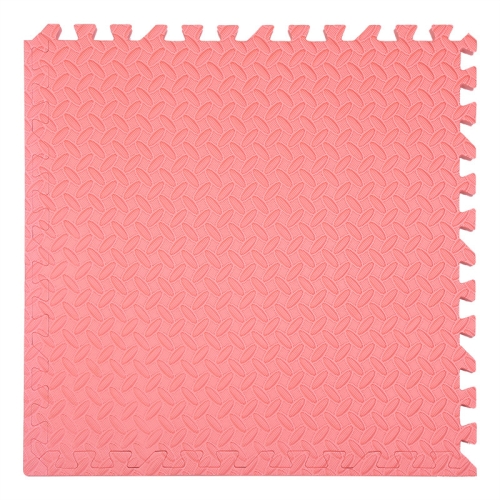 

10 PCS Household Children Bedroom Stitching Leaf Pattern Thick Foam Crawling Mat, Size: 30x1.0cm(Red)