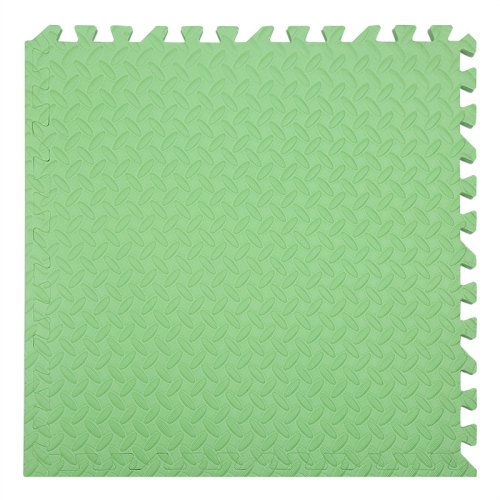 

10 PCS Household Children Bedroom Stitching Leaf Pattern Thick Foam Crawling Mat, Size: 30x1.0cm(Green)