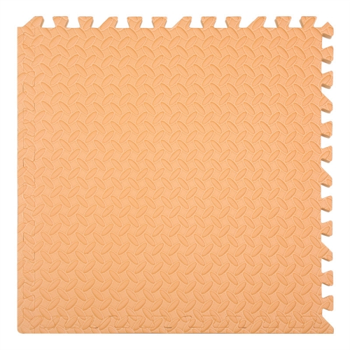 

10 PCS Household Children Bedroom Stitching Leaf Pattern Thick Foam Crawling Mat, Size: 30x1.0cm(Orange)