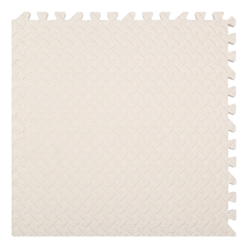 

10 PCS Household Children Bedroom Stitching Leaf Pattern Thick Foam Crawling Mat, Size: 30x1.0cm(Beige)