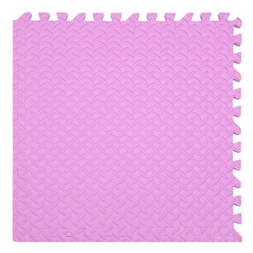 

10 PCS Household Children Bedroom Stitching Leaf Pattern Thick Foam Crawling Mat, Size: 30x1.2cm(Pink)