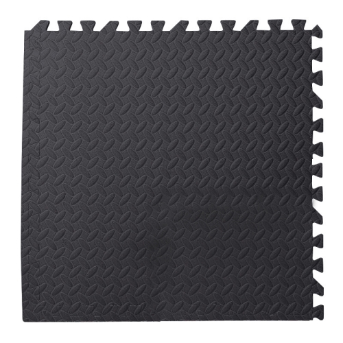 

10 PCS Household Children Bedroom Stitching Leaf Pattern Thick Foam Crawling Mat, Size: 30x2.5cm(Black)