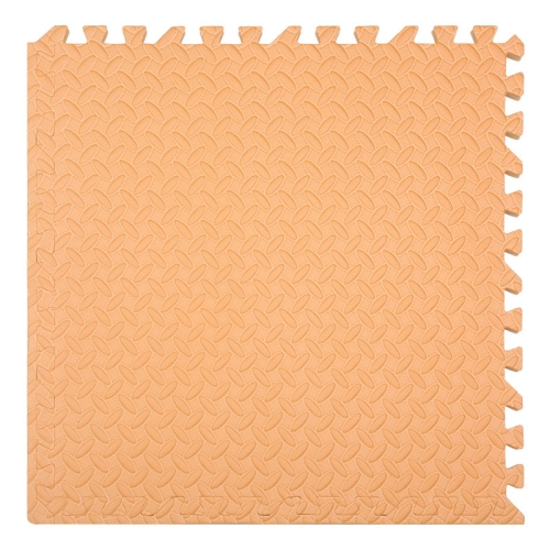 

10 PCS Household Children Bedroom Stitching Leaf Pattern Thick Foam Crawling Mat, Size: 30x2.5cm(Orange)