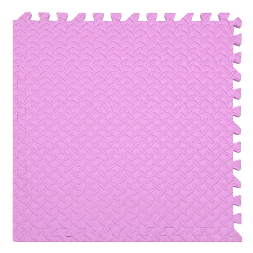 

10 PCS Household Children Bedroom Stitching Leaf Pattern Thick Foam Crawling Mat, Size: 30x2.5cm(Pink)