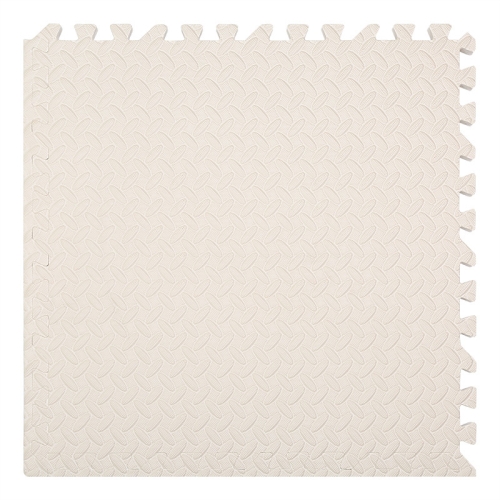 

10 PCS Household Children Bedroom Stitching Leaf Pattern Thick Foam Crawling Mat, Size: 30x2.5cm(Beige)
