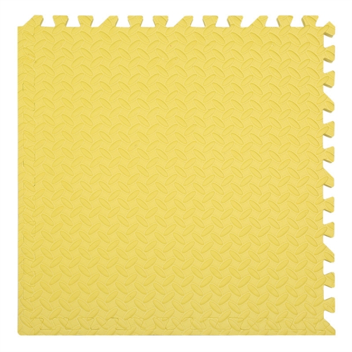 

10 PCS Household Children Bedroom Stitching Leaf Pattern Thick Foam Crawling Mat, Size: 60x2.5cm(Yellow)