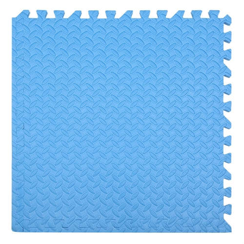 

10 PCS Household Children Bedroom Stitching Leaf Pattern Thick Foam Crawling Mat, Size: 60x2.5cm(Blue)