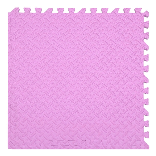 

10 PCS Household Children Bedroom Stitching Leaf Pattern Thick Foam Crawling Mat, Size: 60x2.5cm(Pink)