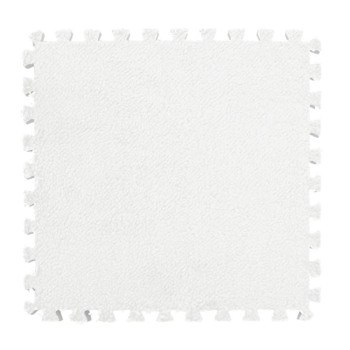 

10 PCS Bedroom Rectangular Stitching Plush Carpet Home Living Room Tatami Foam Crawling Mat, Colour: Off White(30x30cm)