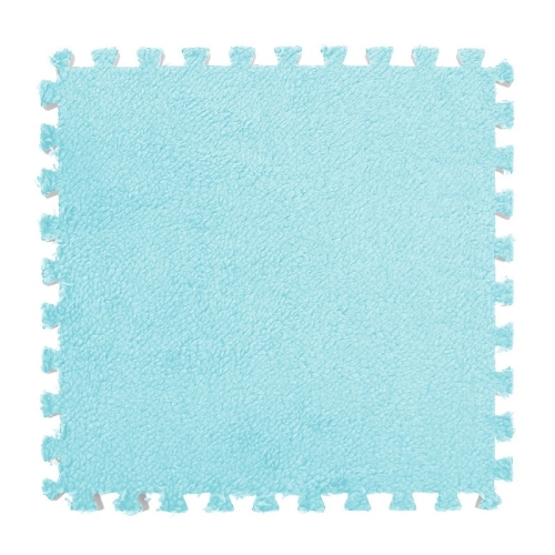 

10 PCS Bedroom Rectangular Stitching Plush Carpet Home Living Room Tatami Foam Crawling Mat, Colour: Royal Blue(30x30cm)