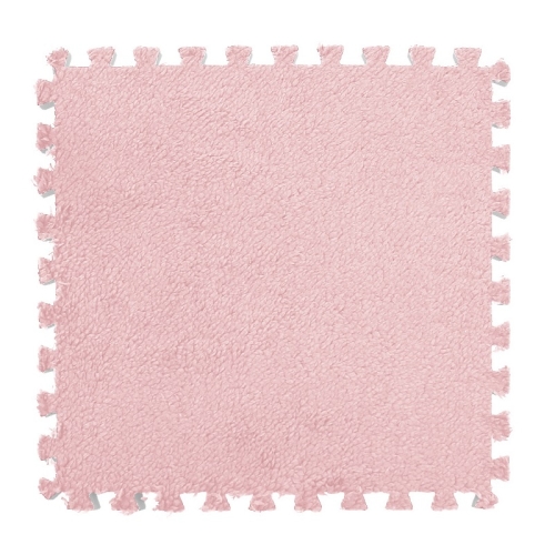 

10 PCS Bedroom Rectangular Stitching Plush Carpet Home Living Room Tatami Foam Crawling Mat, Colour: Bean Paste Red(30x30cm)