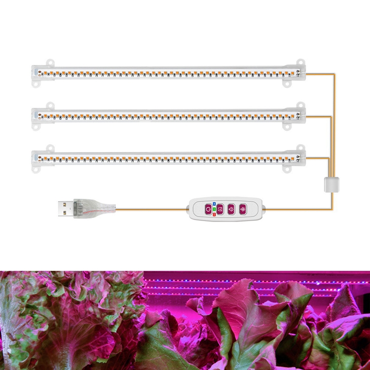 

LED Plant Growth Lamp Time Potted Plant Intelligent Remote Control Cabinet Light, Style: 30cm Three Head(Red Blue)