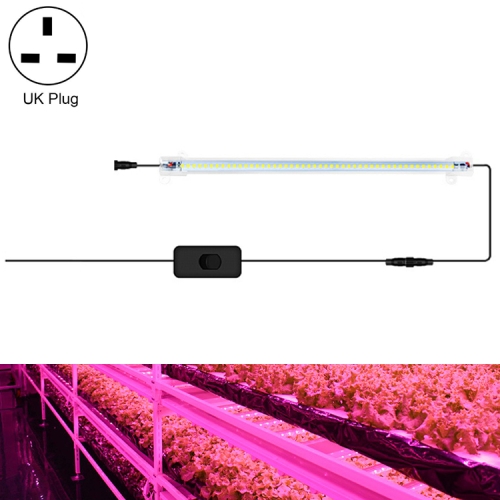 

LED Plant Lamp Household Full Spectral Filling Hard Lamp Strip, Style: 30cm 1 Head(Pink Light UK Plug)