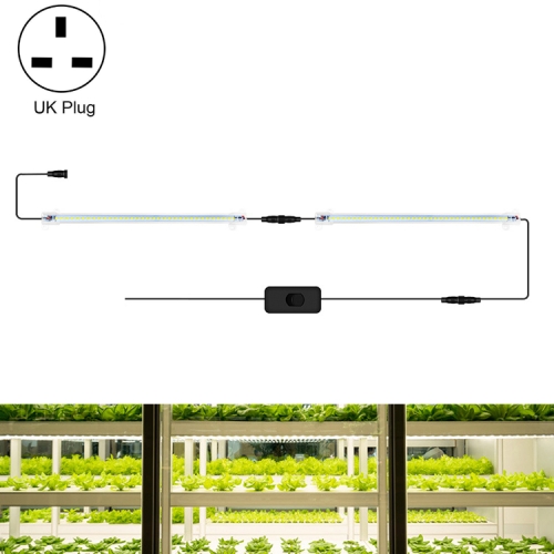 

LED Plant Lamp Household Full Spectral Filling Hard Lamp Strip, Style: 30cm 2 Head(Sun Light UK Plug)