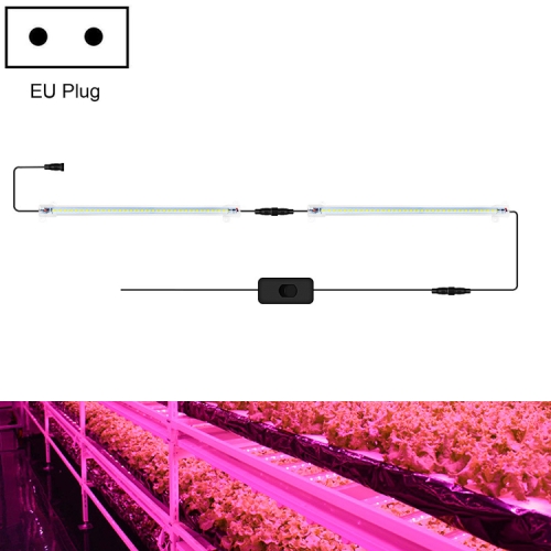 

LED Plant Lamp Household Full Spectral Filling Hard Lamp Strip, Style: 30cm 2 Head(Pink Light EU Plug)