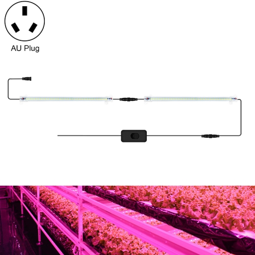 

LED Plant Lamp Household Full Spectral Filling Hard Lamp Strip, Style: 30cm 2 Head(Pink Light AU Plug)