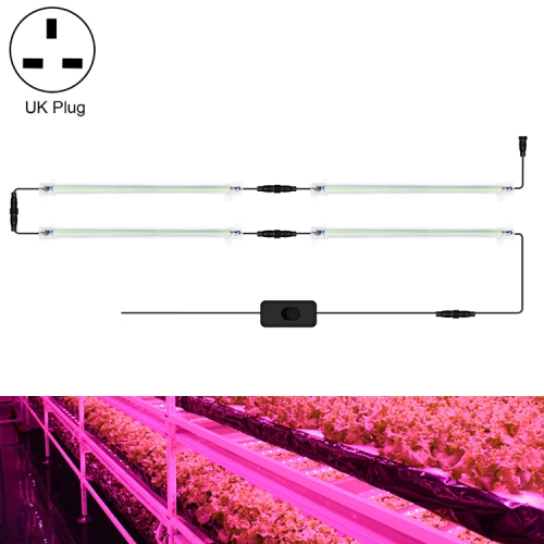 

LED Plant Lamp Household Full Spectral Filling Hard Lamp Strip, Style: 30cm 4 Head(Pink Light UK Plug)