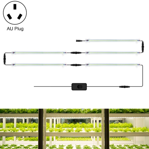 

LED Plant Lamp Household Full Spectral Filling Hard Lamp Strip, Style: 30cm 5 Head(Sun Light AU Plug)