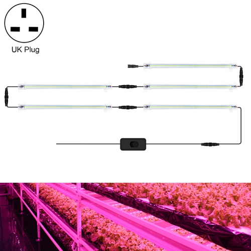 

LED Plant Lamp Household Full Spectral Filling Hard Lamp Strip, Style: 30cm 5 Head(Pink Light UK Plug)