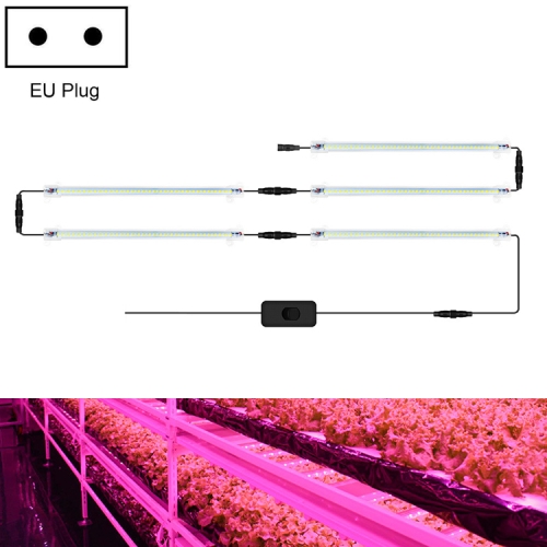 

LED Plant Lamp Household Full Spectral Filling Hard Lamp Strip, Style: 30cm 5 Head(Pink Light EU Plug)