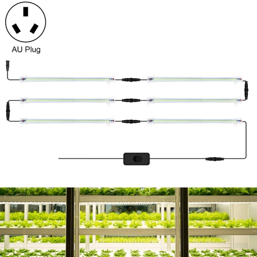 

LED Plant Lamp Household Full Spectral Filling Hard Lamp Strip, Style: 30cm 6 Head(Sun Light AU Plug)